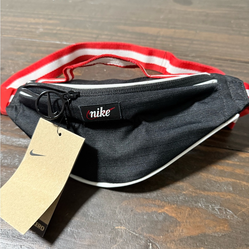 Nike Black and Red Waist Bag
